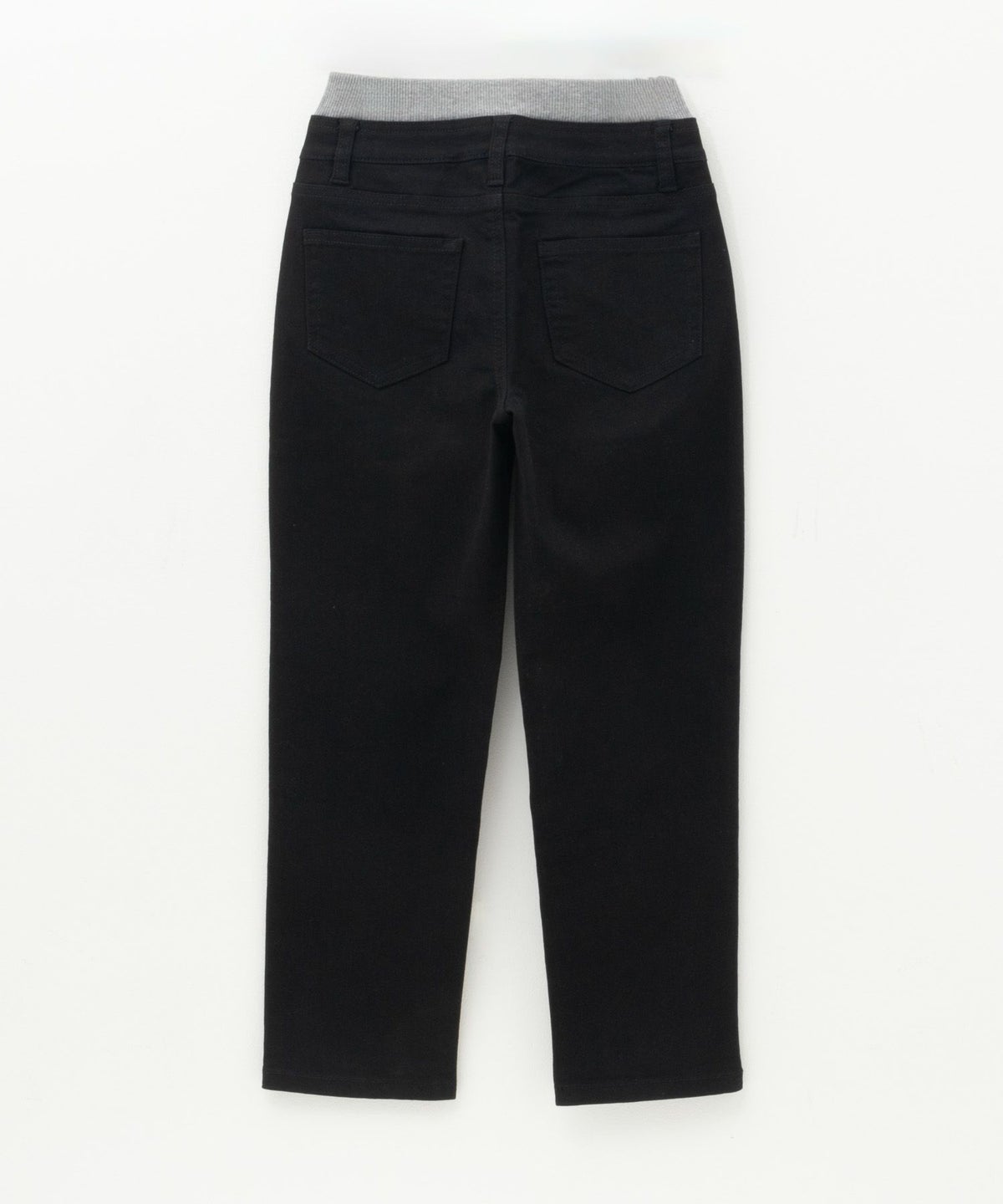 NAVY のびるモン ストレッチツイルストレートパンツ ウエストリブパンツ キッズ