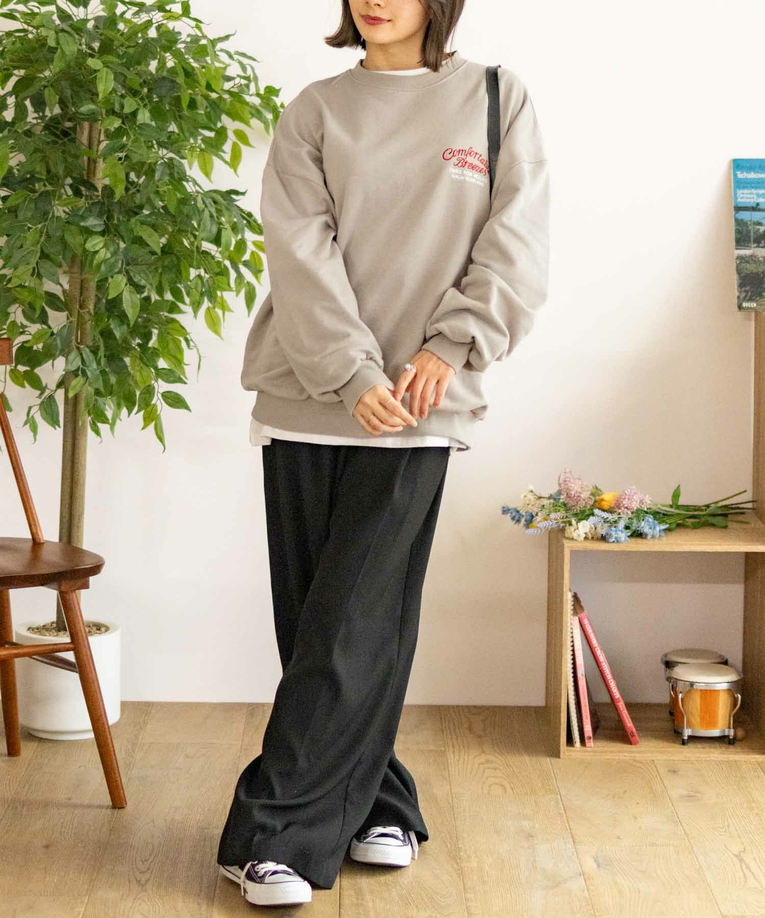 UNDERWRAPS 刺繍BIGトレーナー レディース