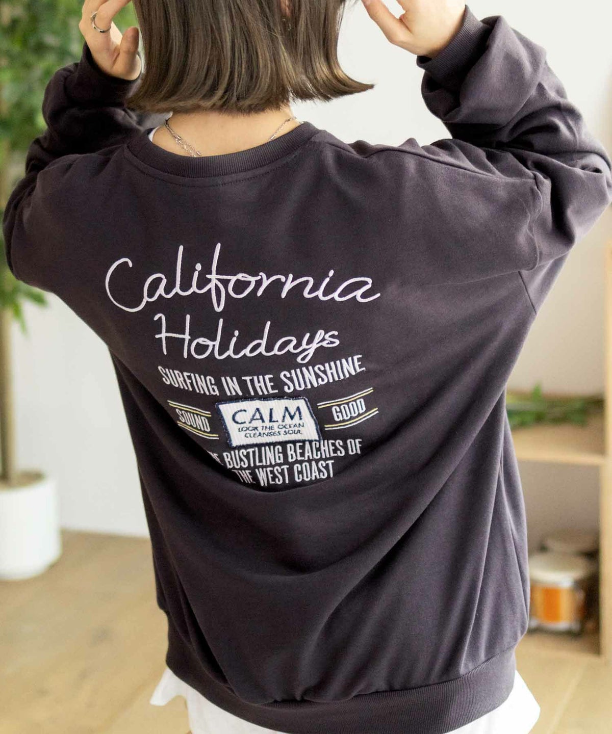 UNDERWRAPS 刺繍BIGトレーナー レディース