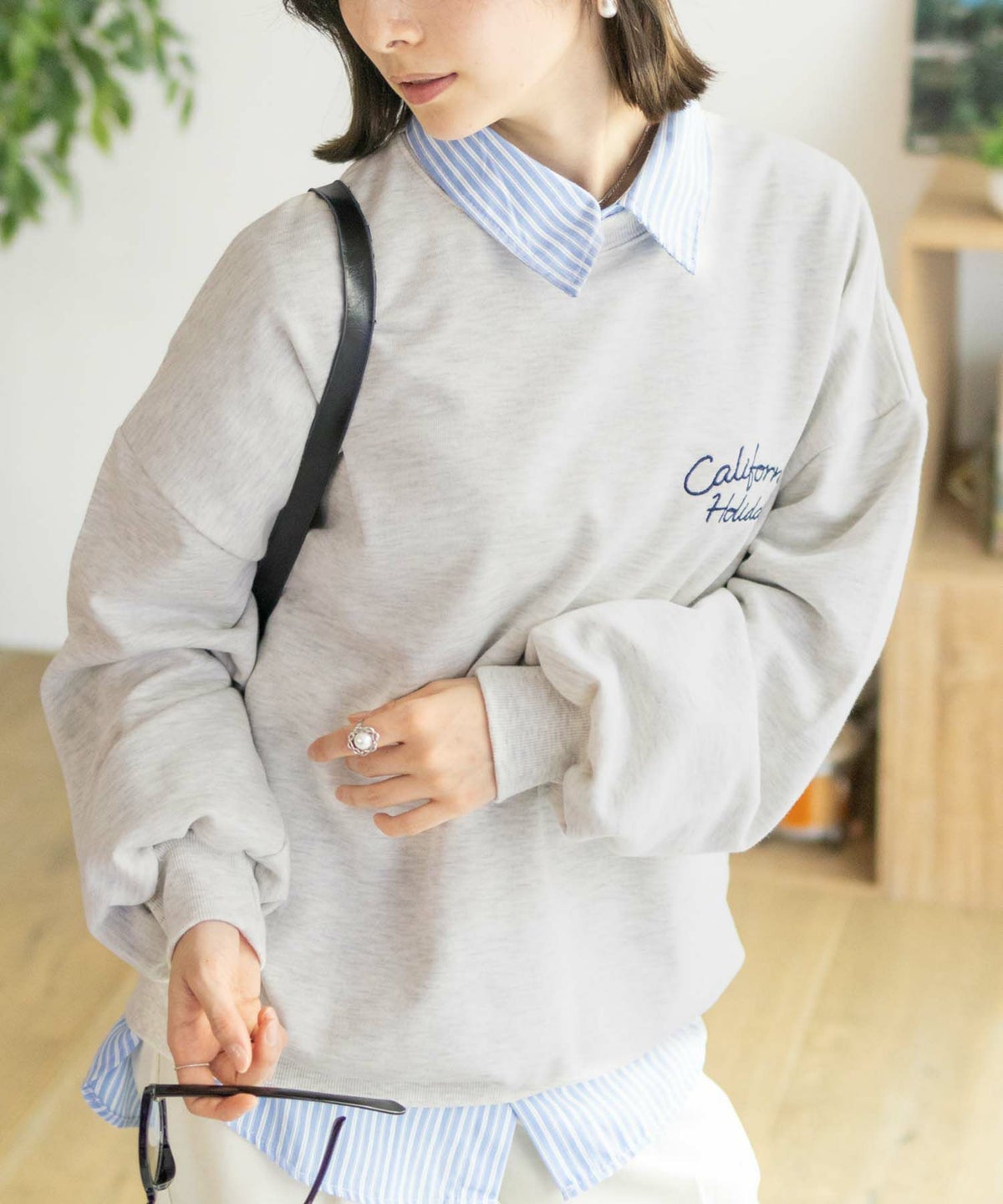 UNDERWRAPS 刺繍BIGトレーナー レディース