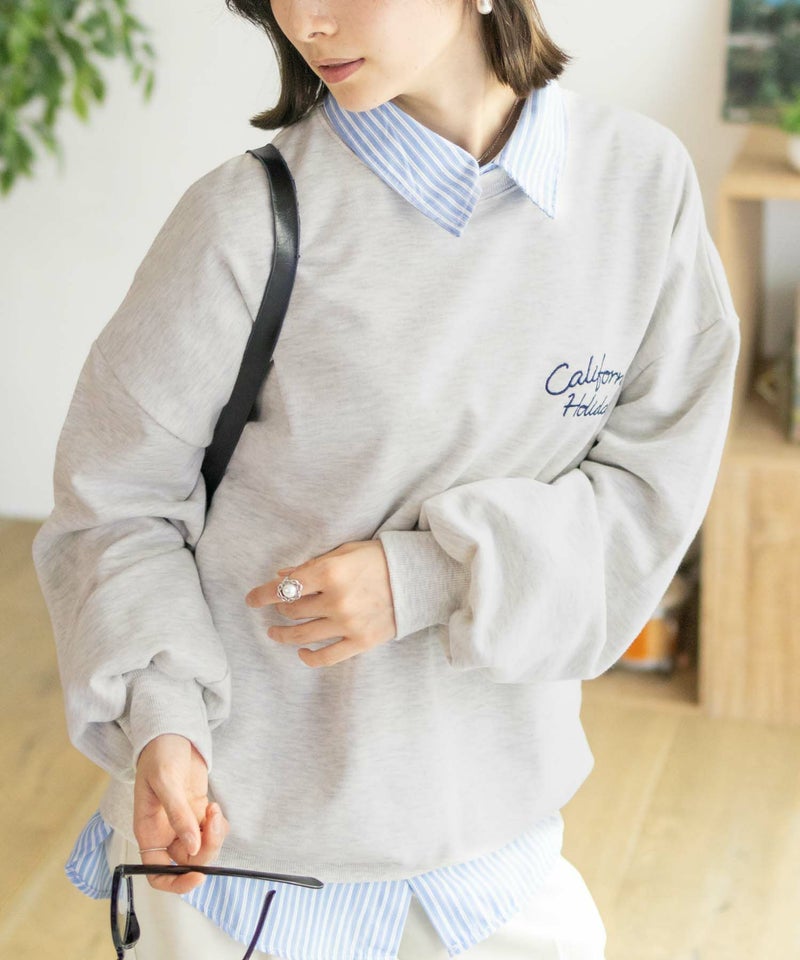 UNDERWRAPS 刺繍BIGトレーナー レディース商品画像-11