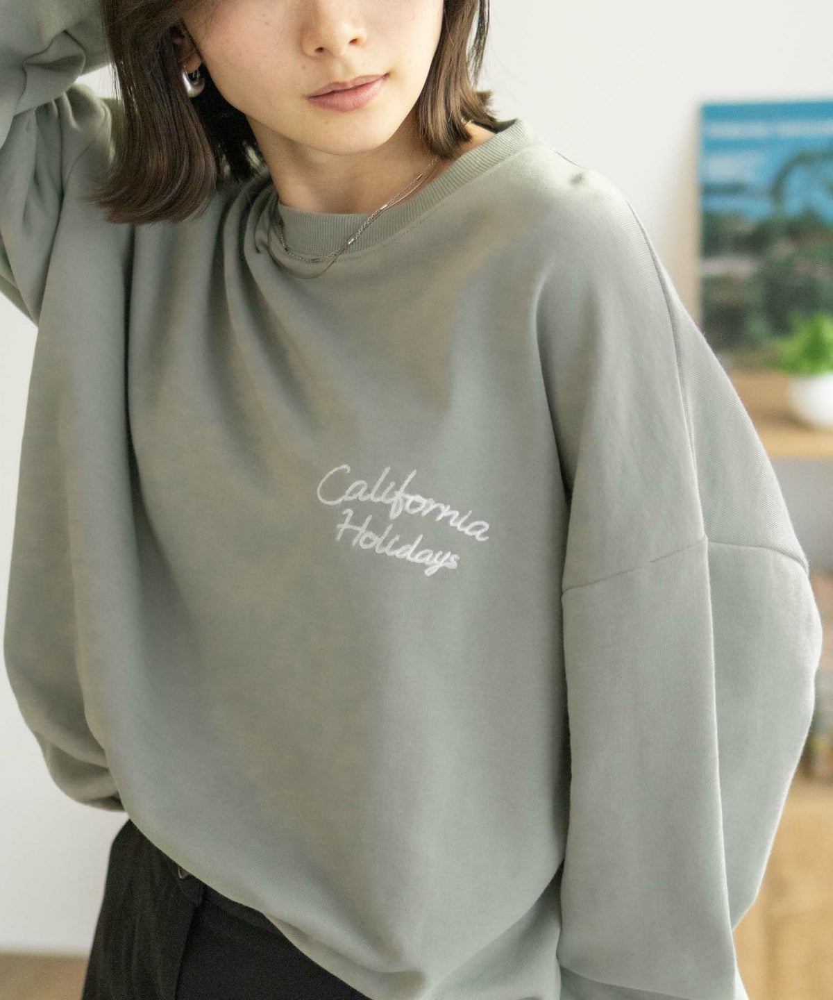 UNDERWRAPS 刺繍BIGトレーナー レディース