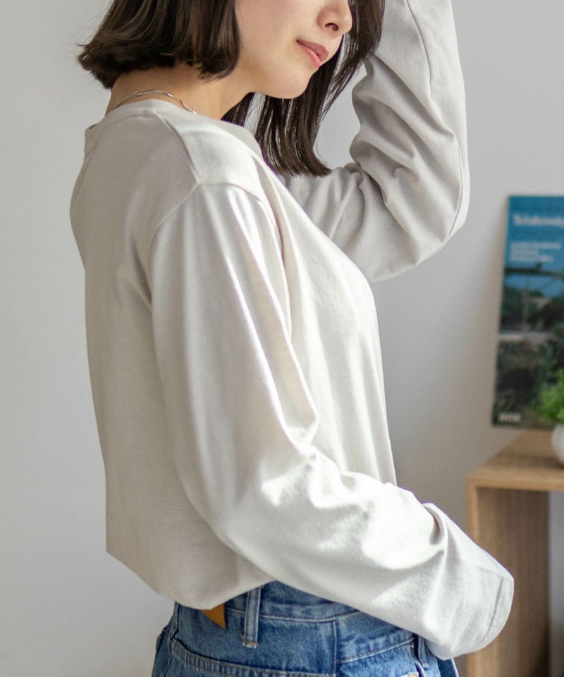 nAvy ロゴプリント長袖Tシャツ レディース メール便 対応商品商品画像-8