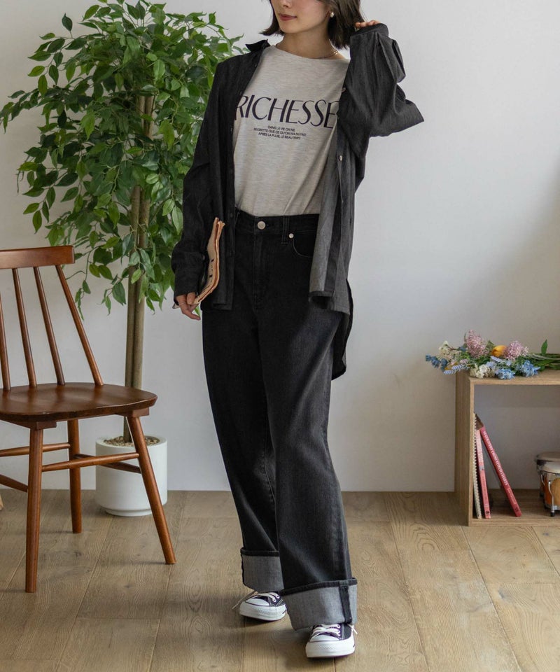 nAvy ロゴプリント長袖Tシャツ レディース メール便 対応商品商品画像-15