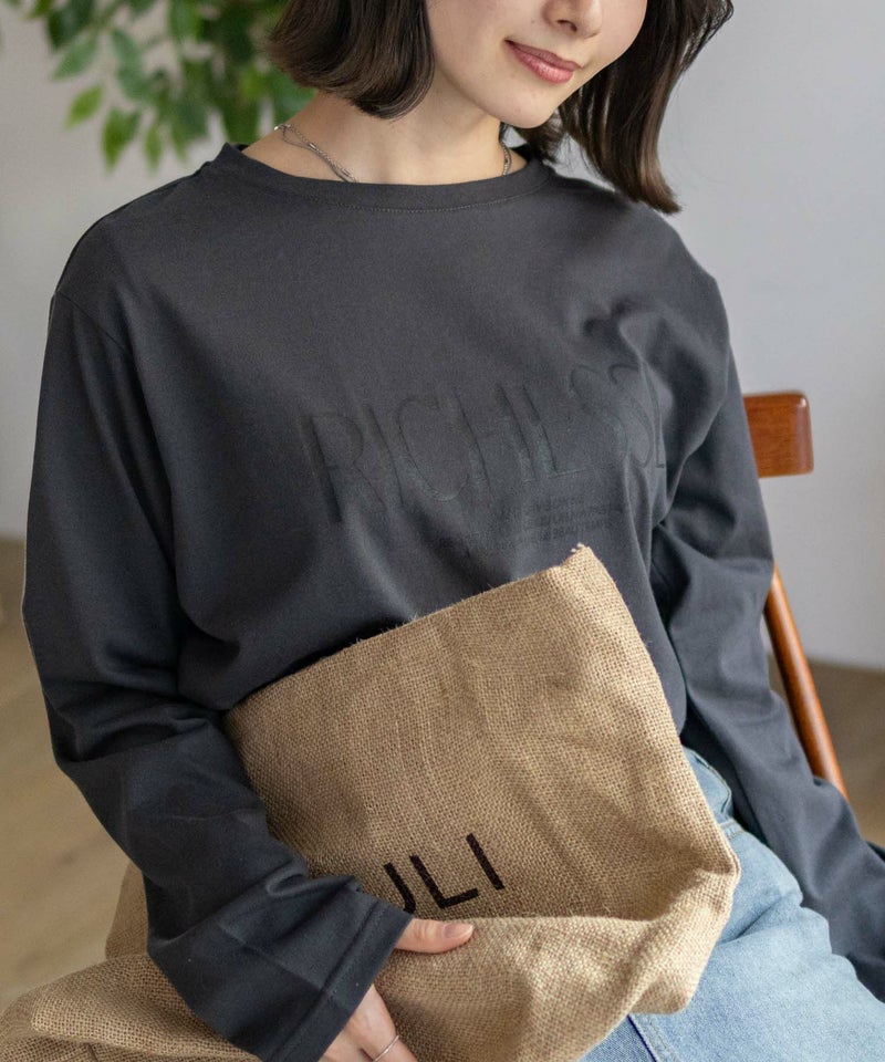 nAvy ロゴプリント長袖Tシャツ レディース メール便 対応商品商品画像-19