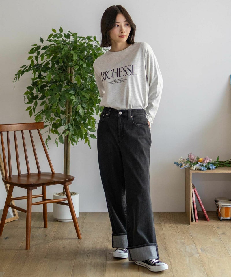 nAvy ロゴプリント長袖Tシャツ レディース メール便 対応商品商品画像-29