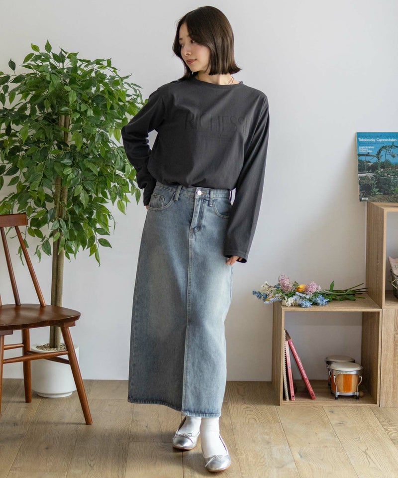 nAvy ロゴプリント長袖Tシャツ レディース メール便 対応商品商品画像-30