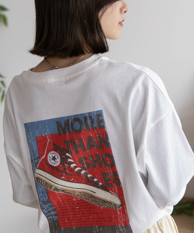 CONVERSE 天竺ピグメントライク長袖Tシャツ レディース メール便 対応商品商品画像-2