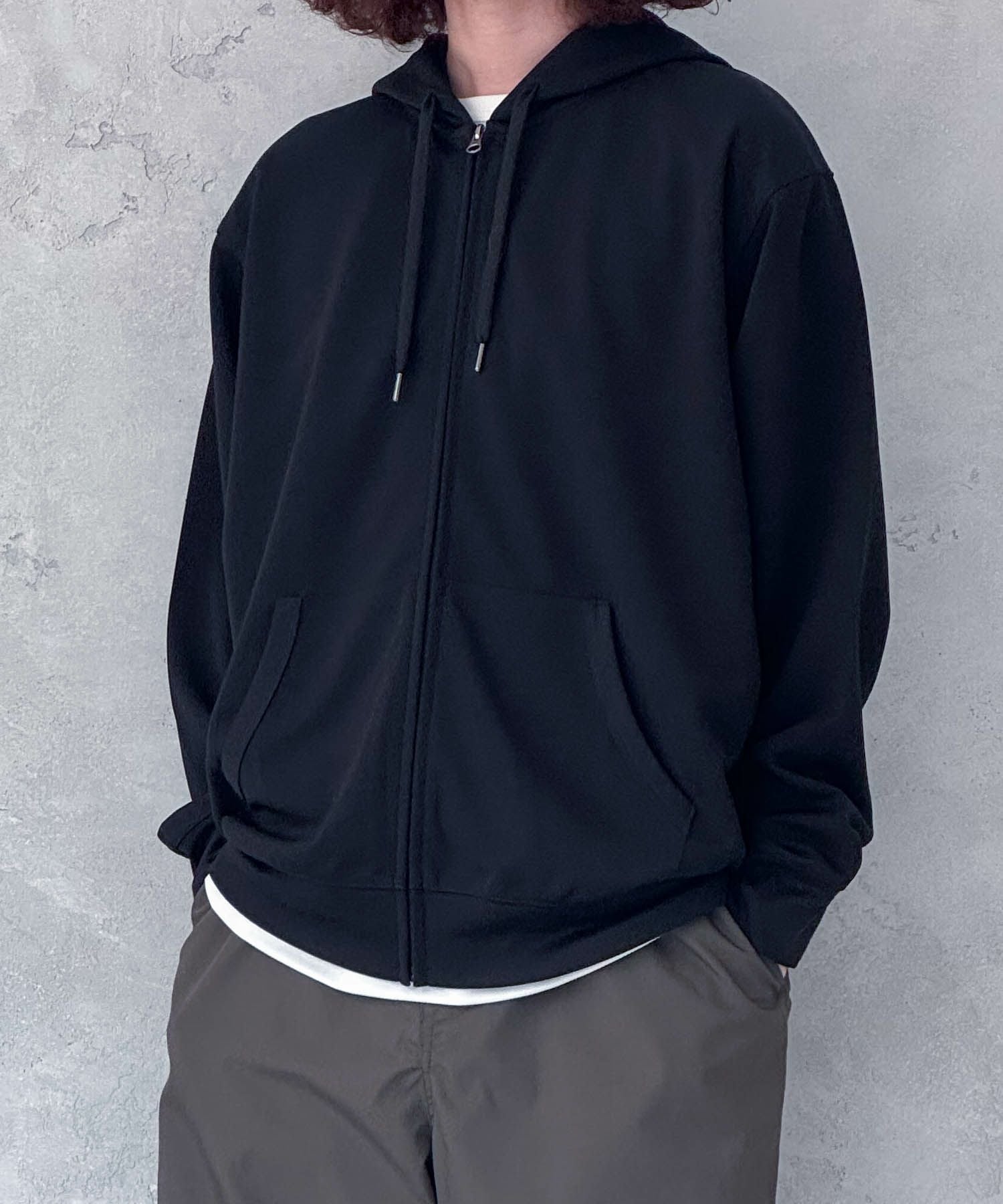NAVY ジョーゼットZIPパーカー メンズ