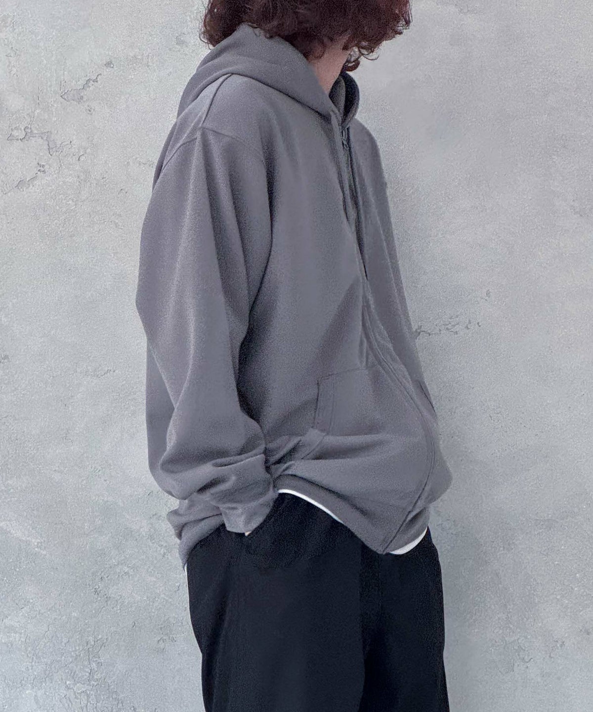 NAVY ジョーゼットZIPパーカー メンズ