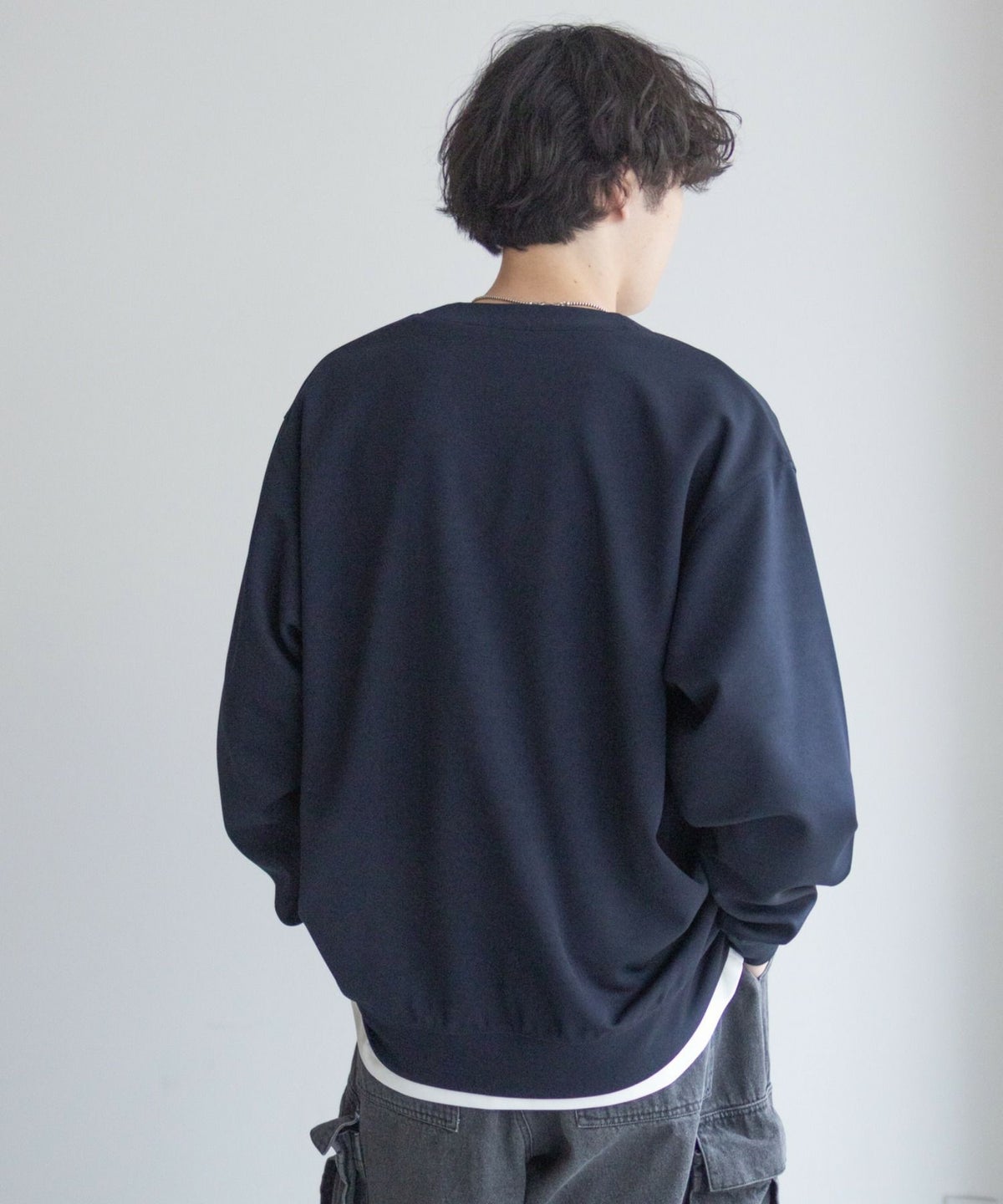 NAVY ジョーゼットカーディガン メンズ