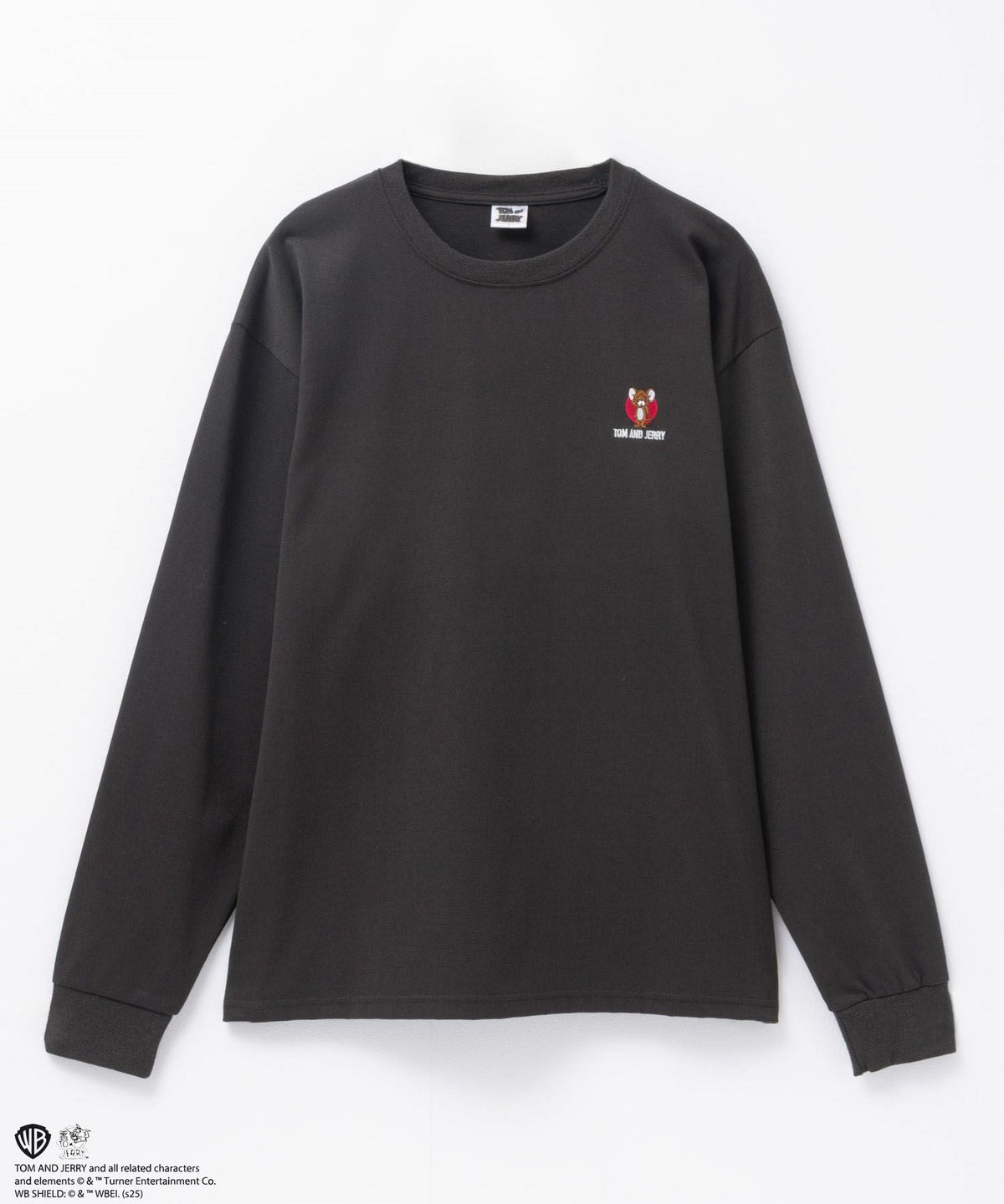 Tom and Jerry ロゴ刺繍集合長袖Tシャツ メンズ