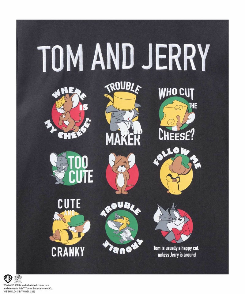 Tom and Jerry ロゴ刺繍集合長袖Tシャツ メンズ商品画像-8