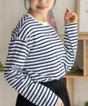nAvy ボーダー長袖Tシャツ レディース メール便 対応商品商品サムネイル-5