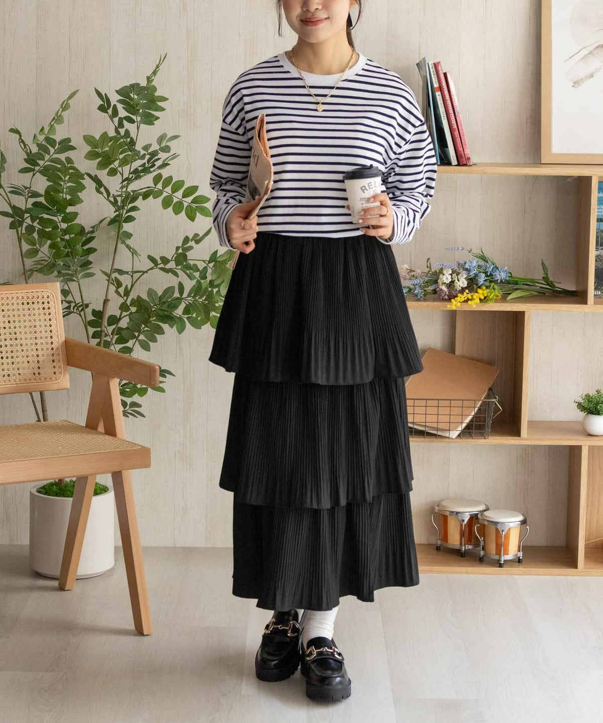 nAvy ボーダー長袖Tシャツ レディース ネコポス 対応商品