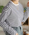 nAvy ボーダー長袖Tシャツ レディース メール便 対応商品商品サムネイル-11