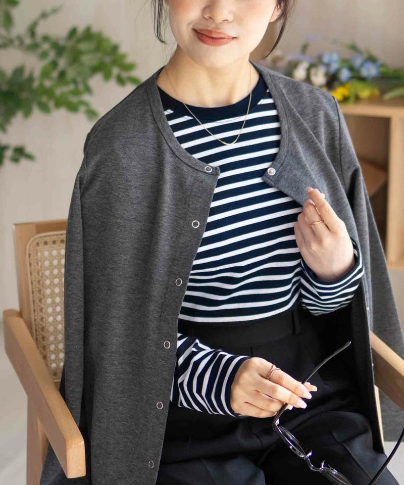 nAvy ボーダー長袖Tシャツ レディース メール便 対応商品商品画像-16