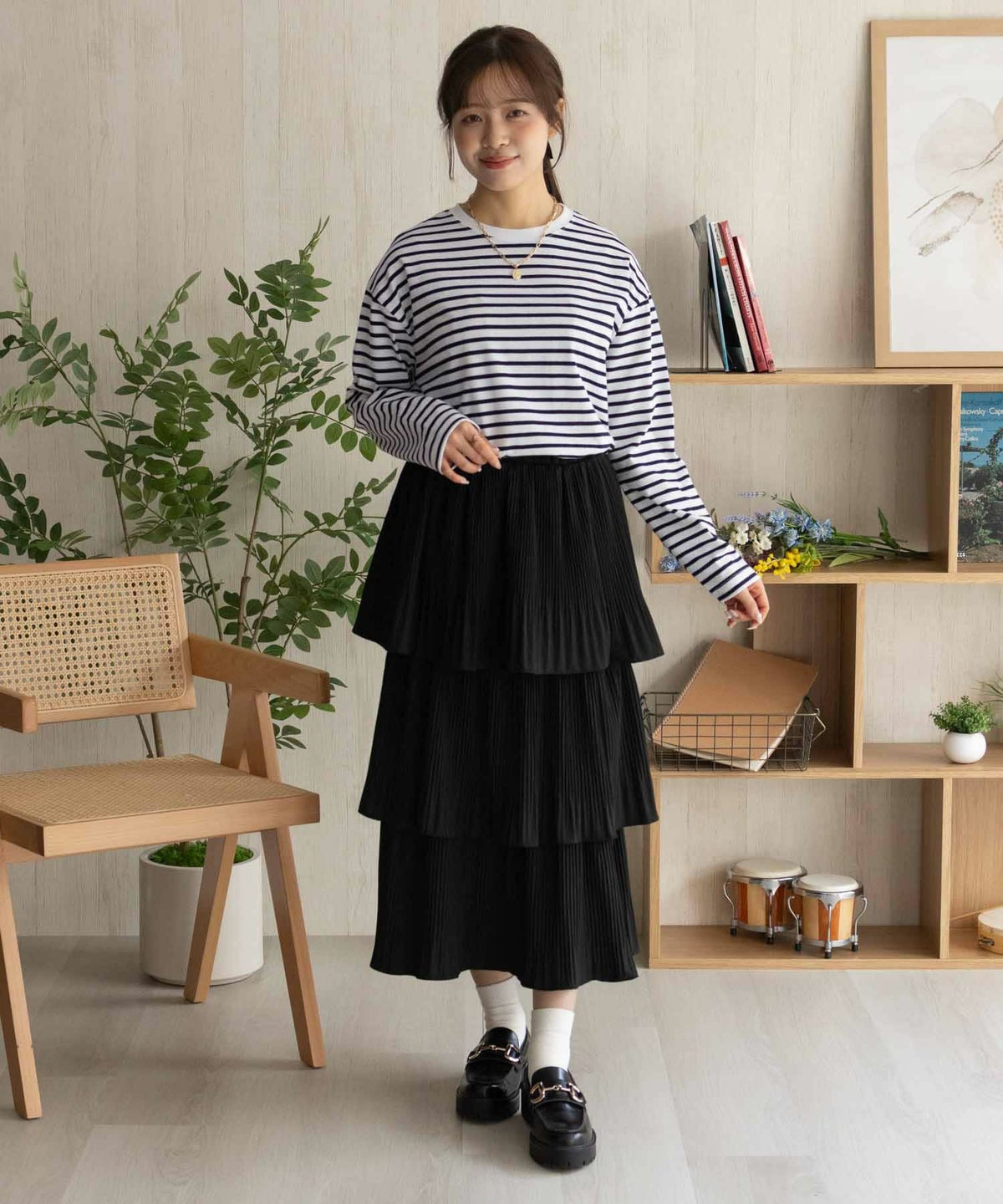 nAvy ボーダー長袖Tシャツ レディース ネコポス 対応商品