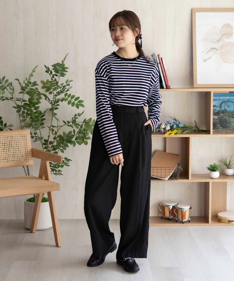 nAvy  ボーダー長袖Tシャツ レディース メール便 対応商品商品画像-28