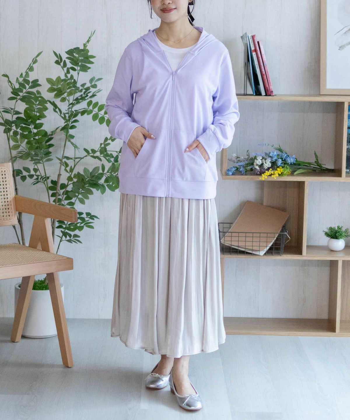 NAVY SARARI UVカットパーカー ドライ レディース