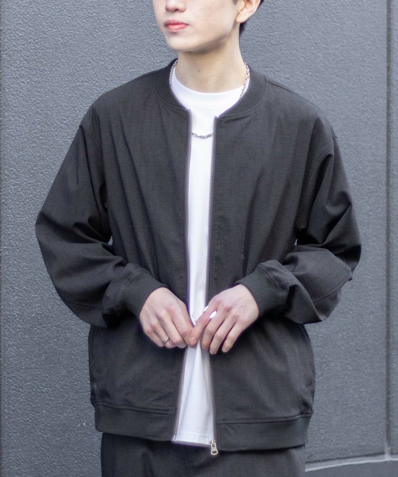 URBAN COLLECTION エアリネン リネンライクブルゾン メンズ商品画像-3