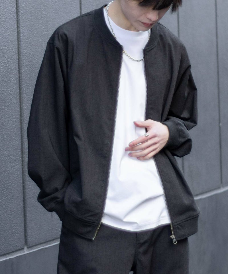 URBAN COLLECTION エアリネン リネンライクブルゾン メンズ商品画像-6