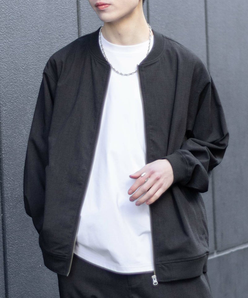 URBAN COLLECTION エアリネン リネンライクブルゾン メンズ商品画像-7