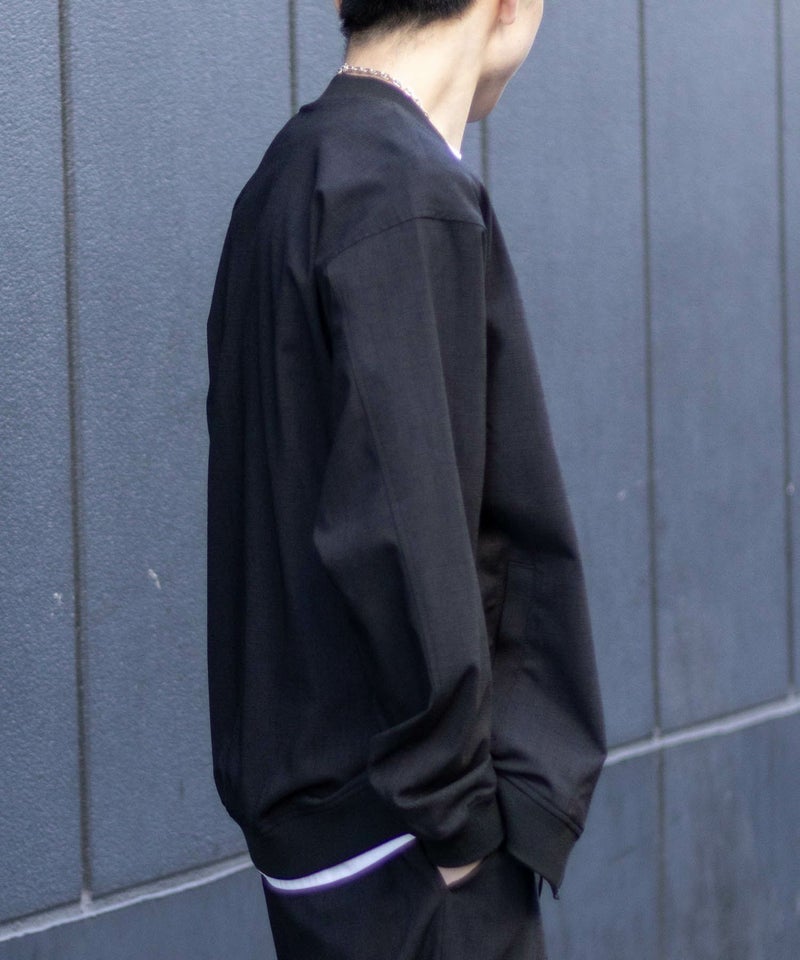 URBAN COLLECTION エアリネン リネンライクブルゾン メンズ商品画像-8