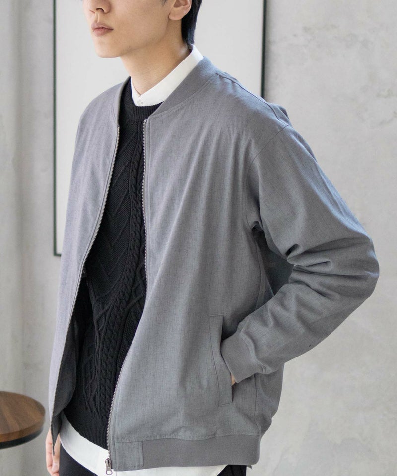 URBAN COLLECTION エアリネン リネンライクブルゾン メンズ商品画像-25