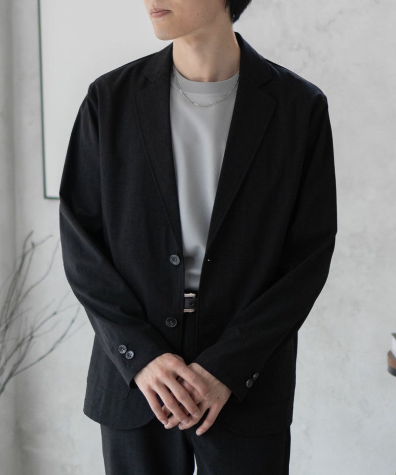 URBAN COLLECTION エアリネン リネンライクジャケット メンズ商品画像-4