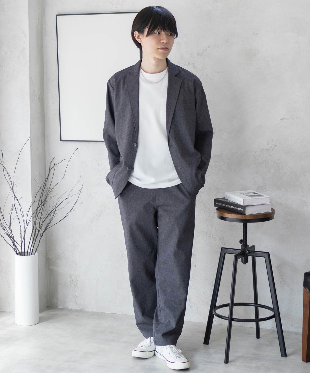 URBAN COLLECTION リネンライクジャケット メンズ