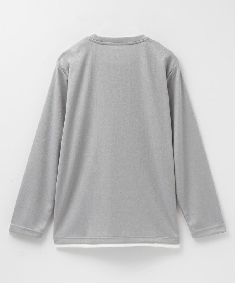 NAVY ストライプフェイクレイヤード長袖Tシャツ メンズ商品画像-14