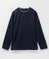 NAVY  ストライプフェイクレイヤード長袖Tシャツ メンズ商品サムネイル-15