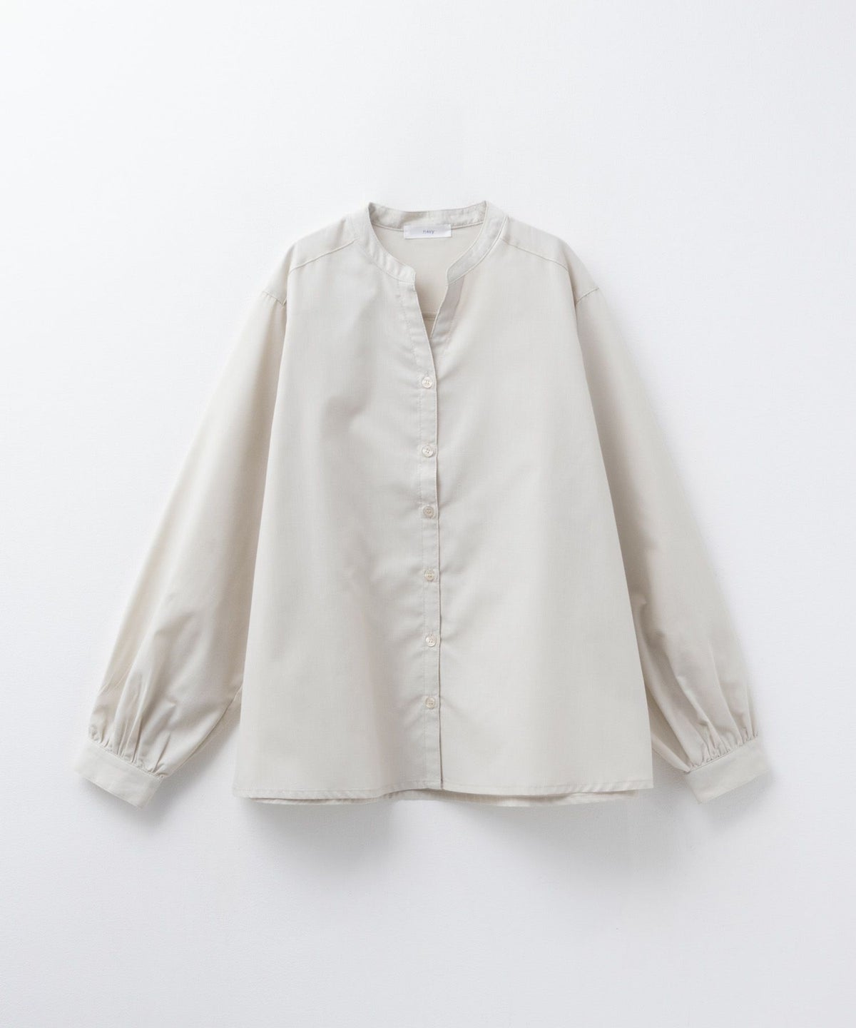 nAvy バンドカラー前開きシャツ レディース