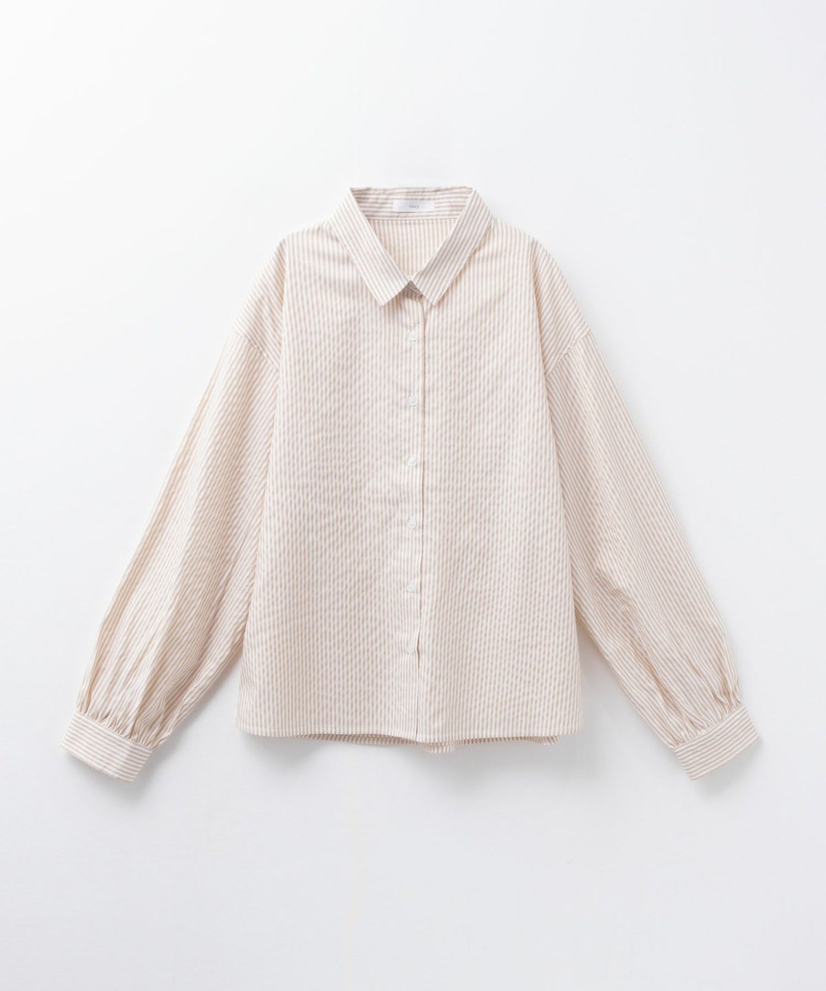 nAvy ストライプ前開きシャツ レディース