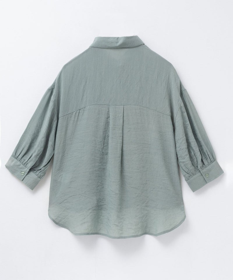 nAvy スラブ前開き7分袖シャツ レディース商品画像-21