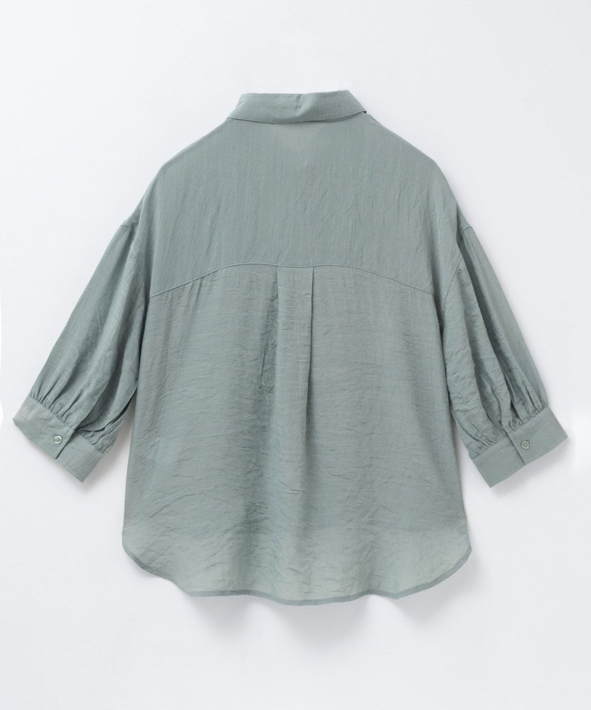 nAvy スラブ前開き7分袖シャツ レディース