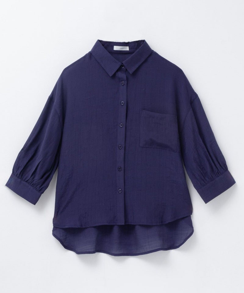 nAvy スラブ前開き7分袖シャツ レディース商品画像-22