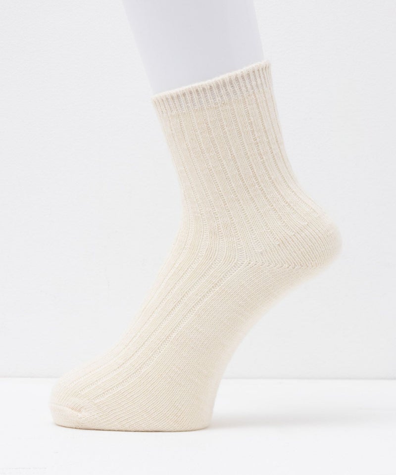 NAVY  クオーターソックス USAコットンスラブ レディース メール便 対応商品商品画像-2