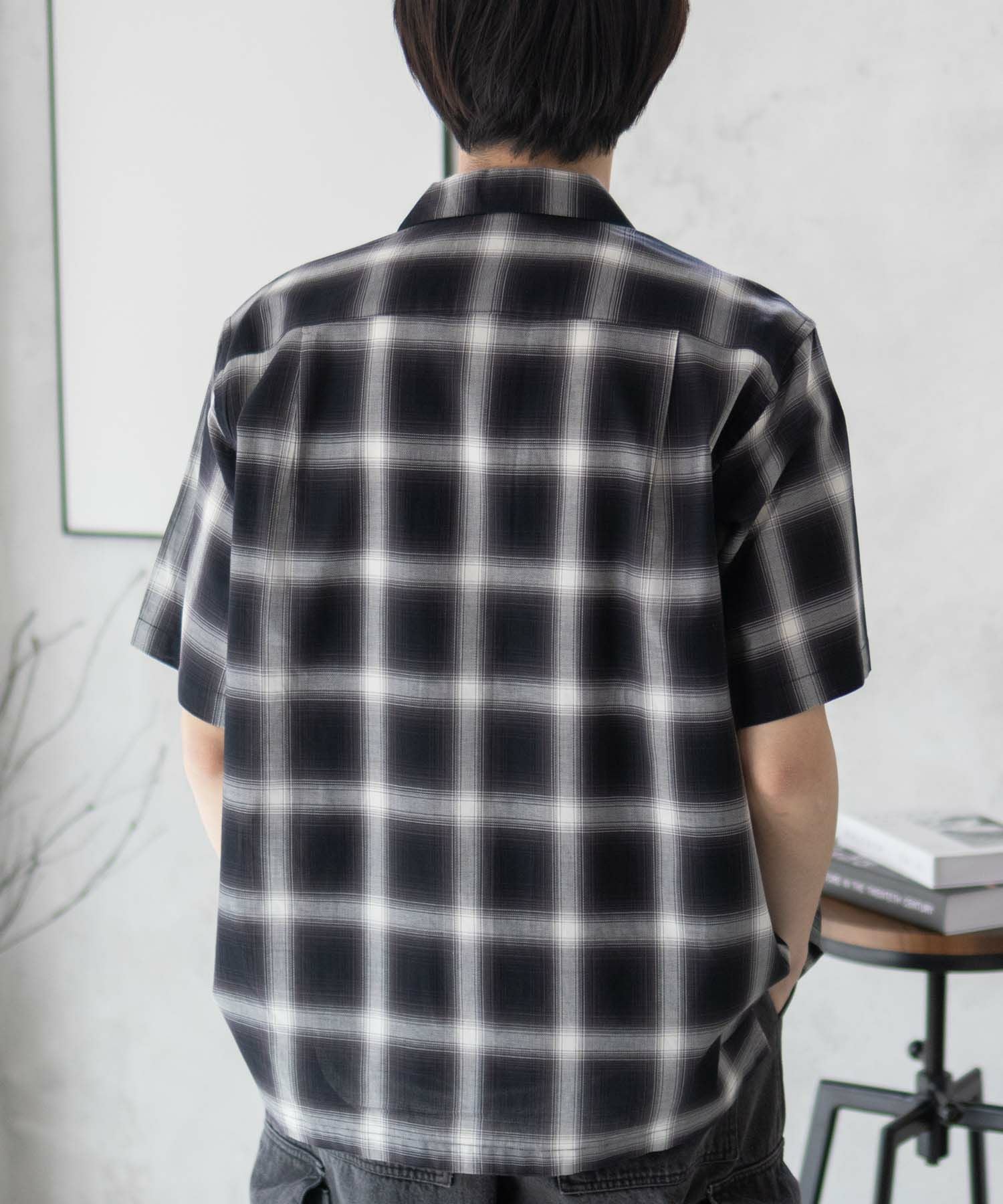 MOSSIMO オンブレチェックシャツ メンズ