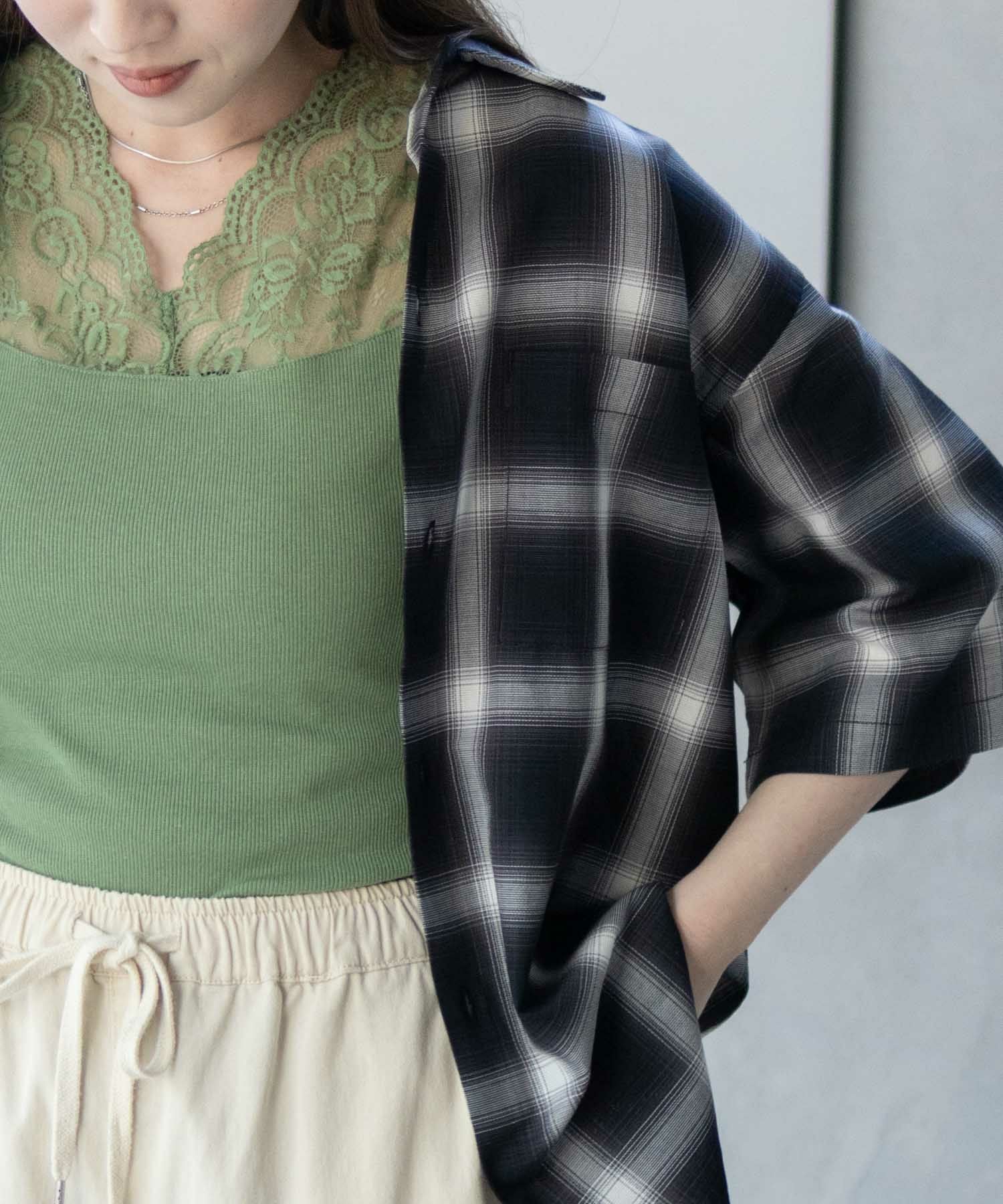 MOSSIMO オンブレチェックシャツ メンズ