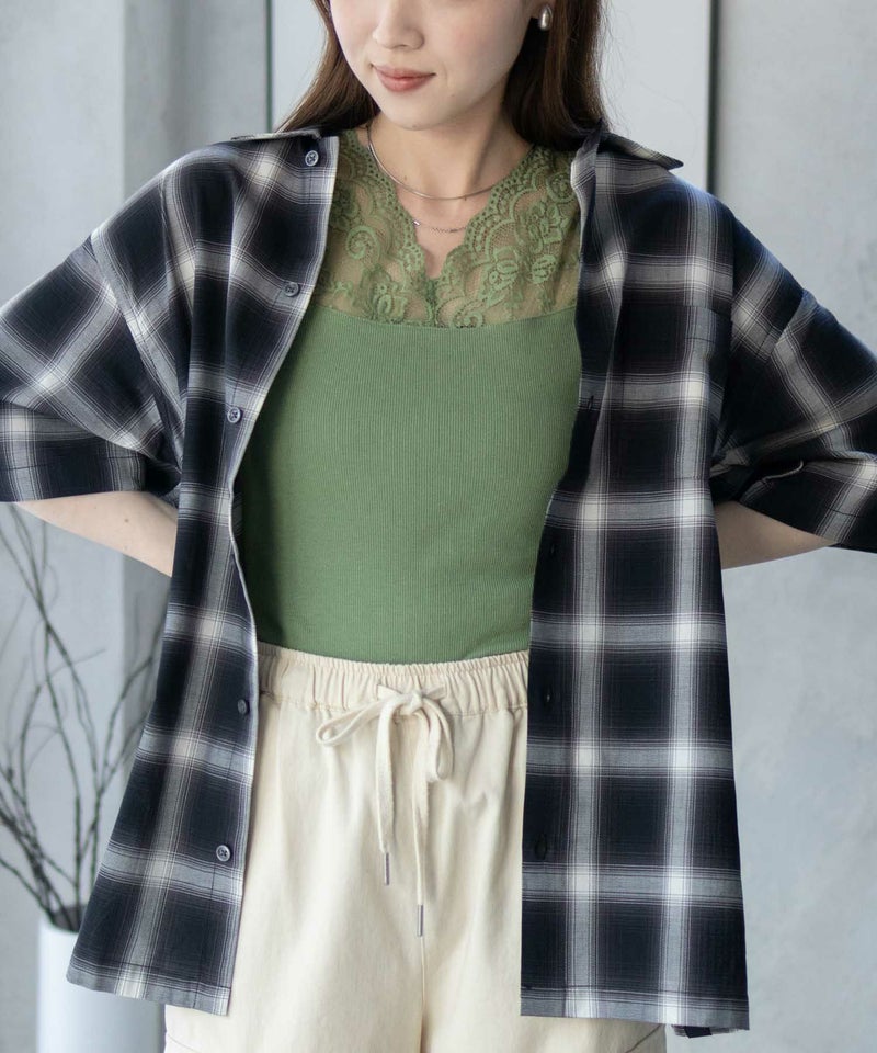 MOSSIMO オンブレチェックシャツ メンズ商品画像-14