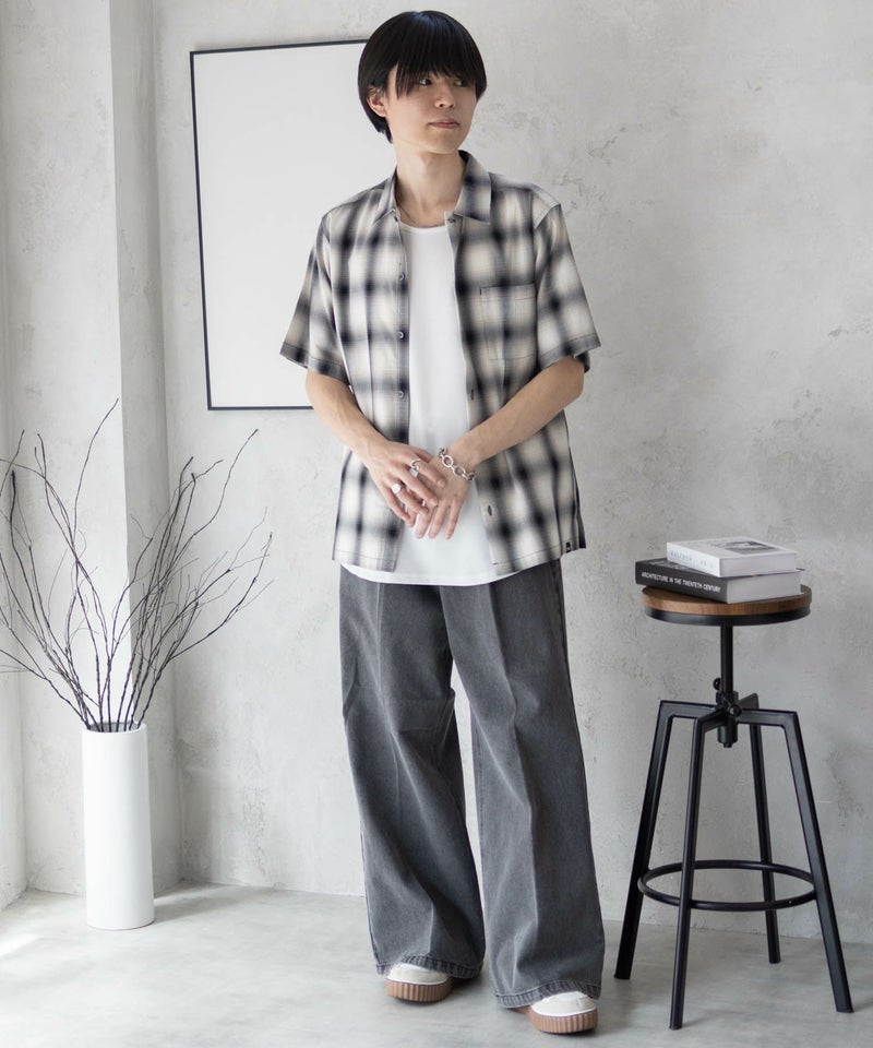 MOSSIMO オンブレチェックシャツ メンズ商品画像-37