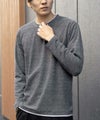 NAVY  メランジレイヤーTシャツ メンズ商品サムネイル-4