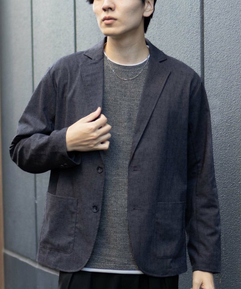 NAVY  メランジレイヤーTシャツ メンズ商品画像-6