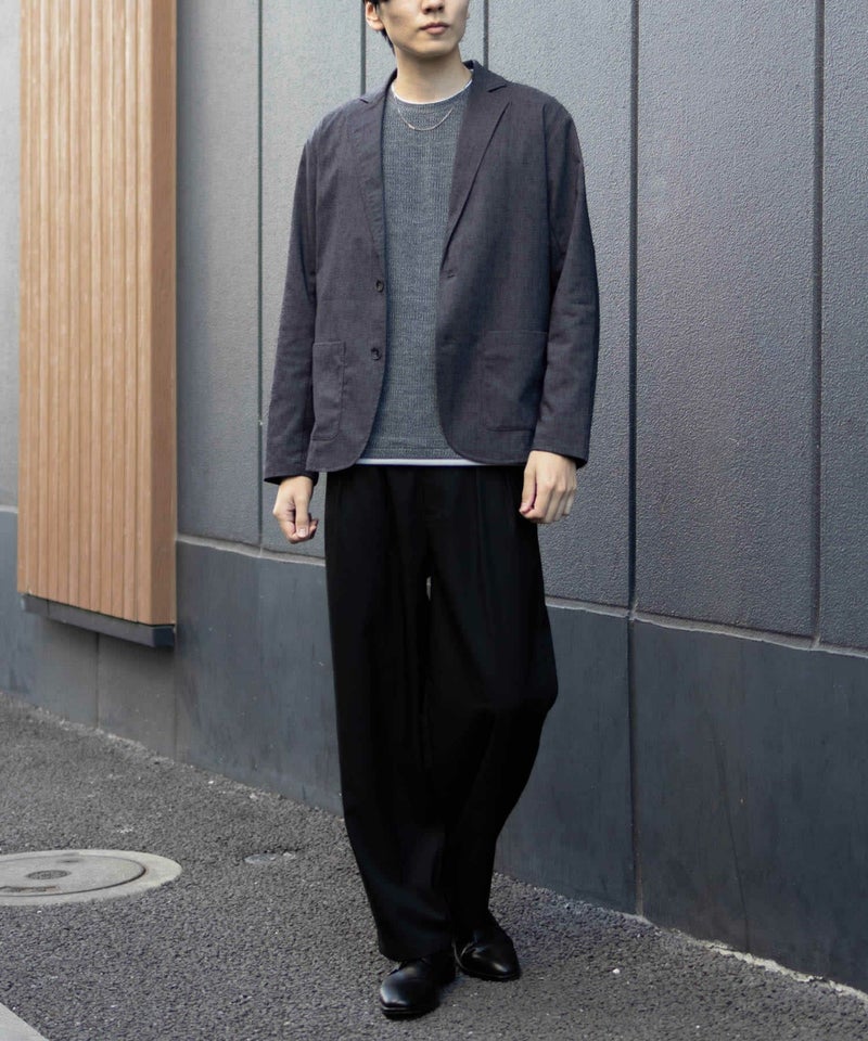 NAVY  メランジレイヤーTシャツ メンズ商品画像-9