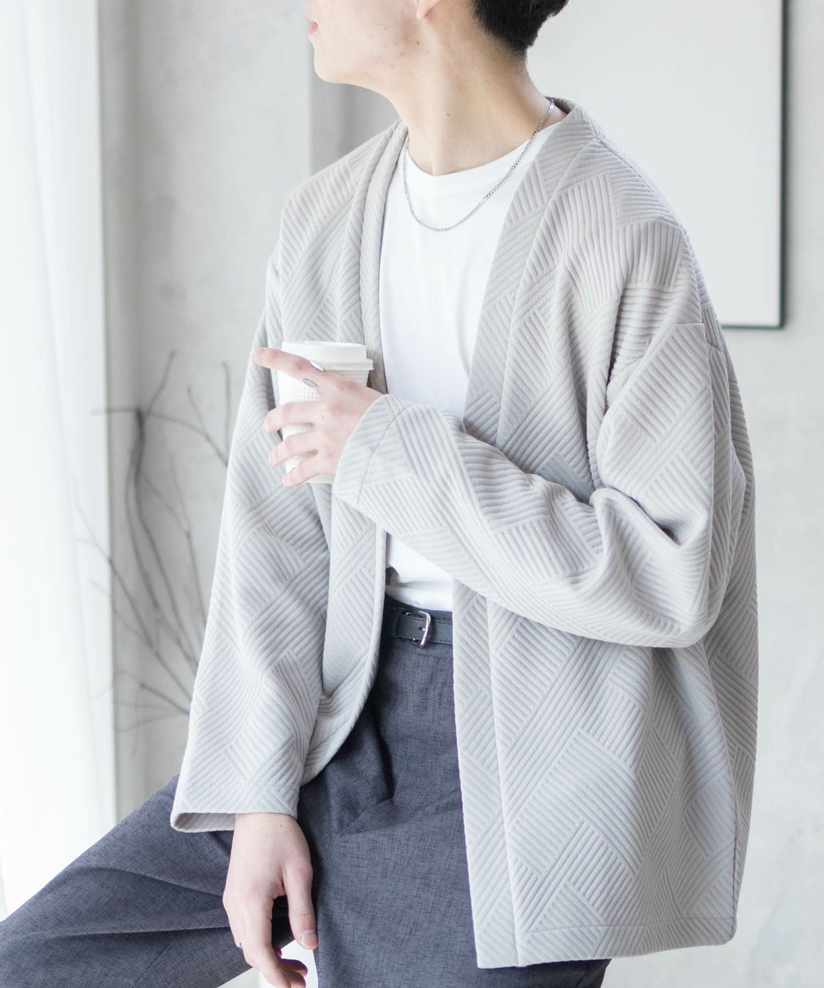 URBAN COLLECTION 膨れジャガードカーディガン メンズ