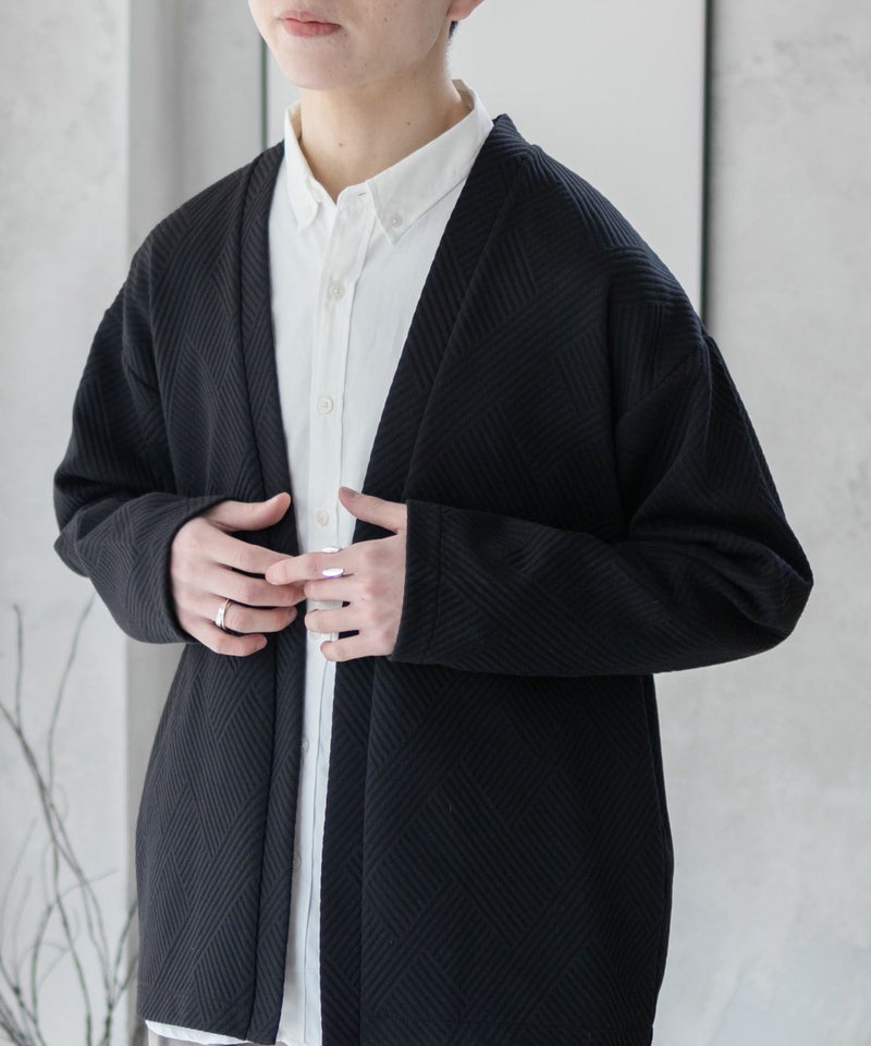 URBAN COLLECTION  膨れジャガードカーディガン メンズ商品画像-5