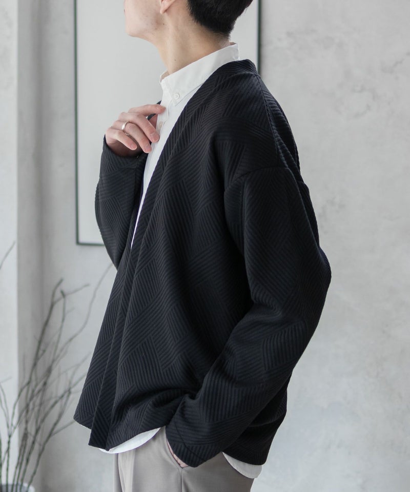 URBAN COLLECTION 膨れジャガードカーディガン メンズ商品画像-8