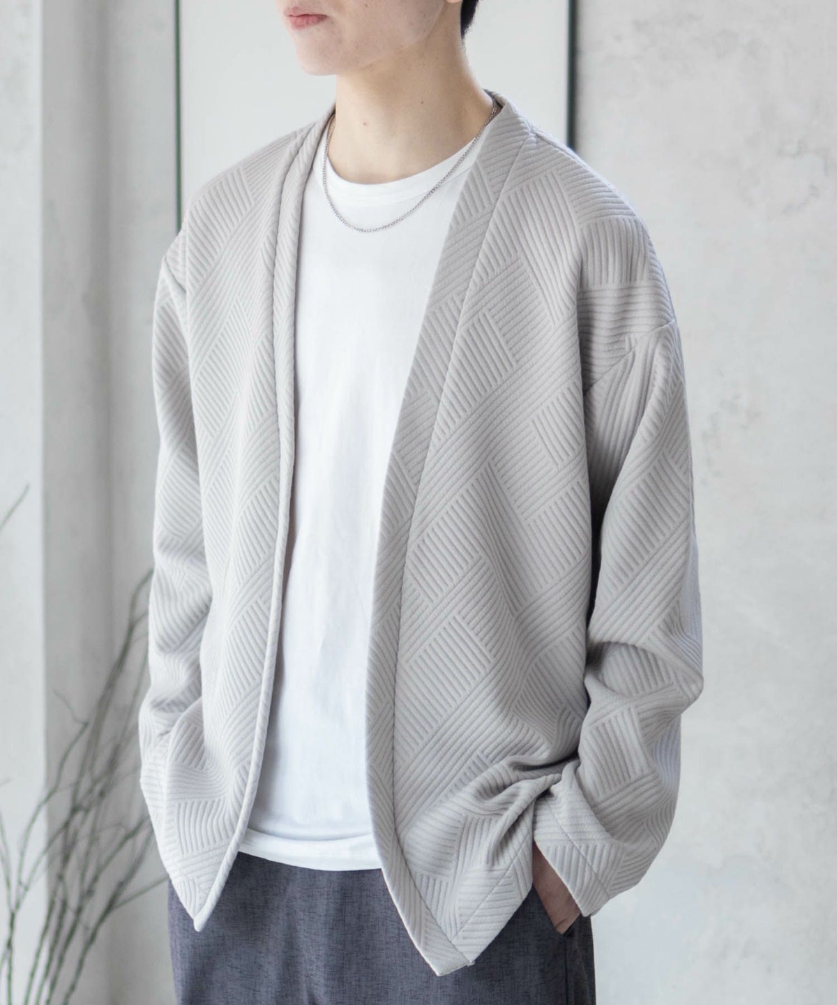 URBAN COLLECTION 膨れジャガードカーディガン メンズ